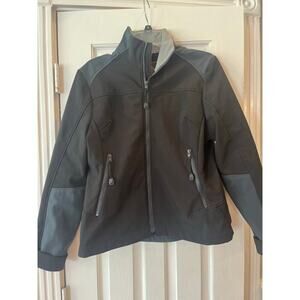 Cripple Creek Ranchwear Jacket Mens Large Black Softshell Zip Up Outdoor Coat